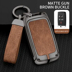 Funda de Llave de Coche de Metal Premium y Cuero - Diseño Elegante y Duradero para Accesorios de Vehículos de Lujo