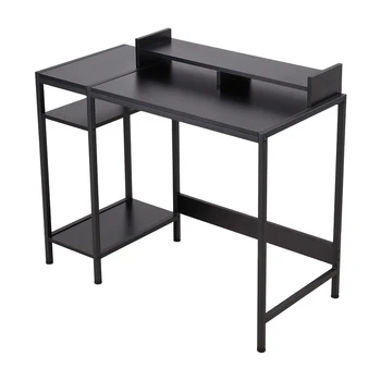 Voltsify Office Desk with Monitor Stand Home Office Portable Work Studying Table, 100cm Wx 46cm D x 84cm H