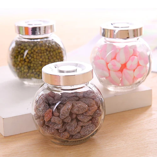 Glass Jar With Lid Food Storage Jars Glass Bottle Cookie Candy Box