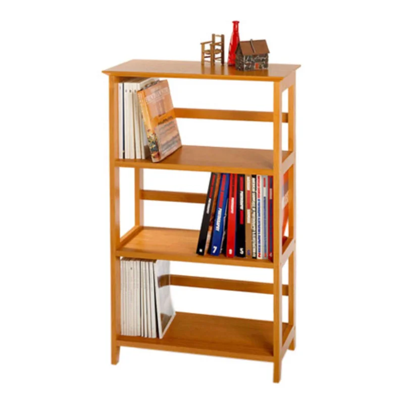 

LISM Wood Studio 3-Section Bookshelf, Honey Pine Finish