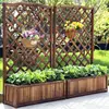 Large Raised Garden Bed Wooden Planter Box with Trellis Vegetable Grow Bed Support Patio Lattice for Outdoor Indoor 1