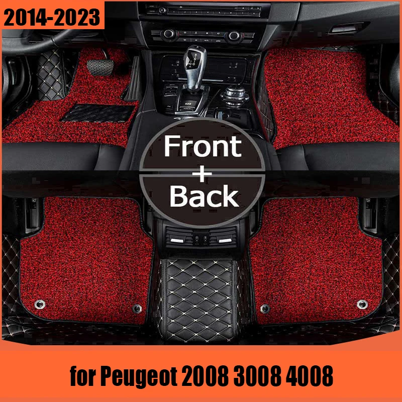 

Custom 3D Car Floor Mats for Peugeot 2008 2014-2019 3008 4008 2017-2023 Interior Accessories Artificial Leather