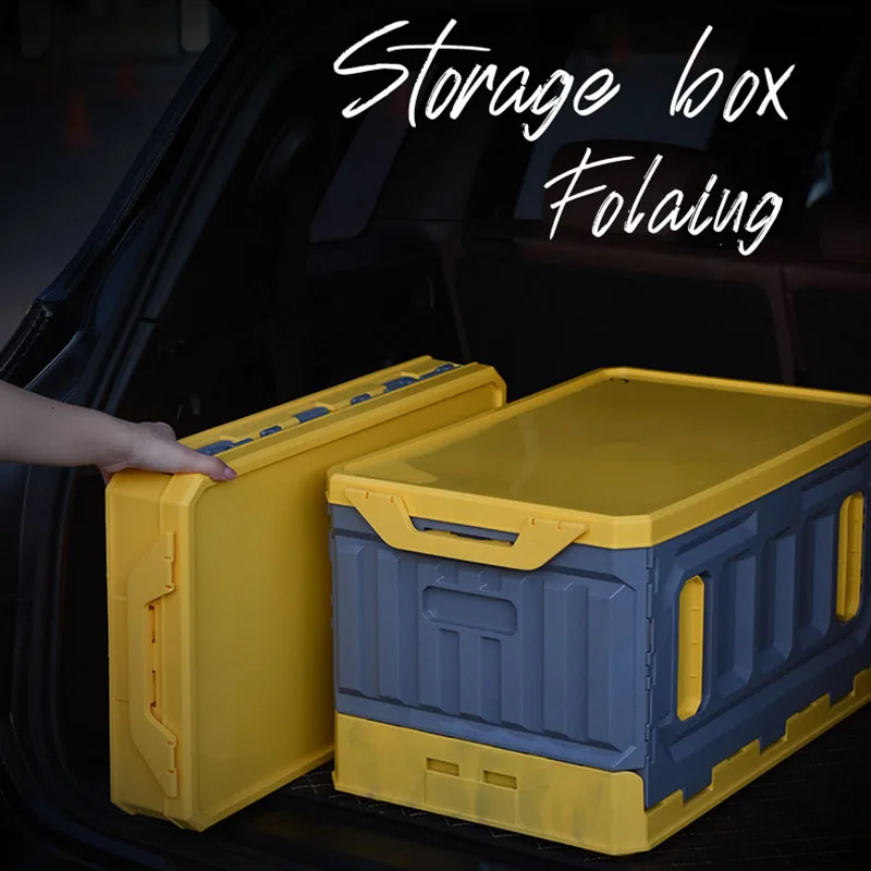 95L Double Layer Storage Box Super Large Capacity Outdoor Camping Car Trunk  Home Travel Foldable Clothing Beer Snack Tidying Box