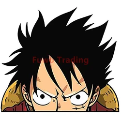 Fuwo Trading – autocollants Luffy Peeker pour voiture, une pièce, couverture anti rayures, imperméable, Anti UV, vinyle, PVC, décoration de pare chocs, convient à la mode 