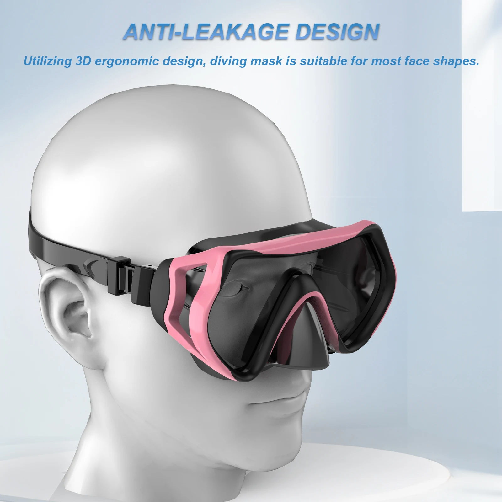 Diving Snorkeling Mask Set for Kids – Anti-Fog Swimming Mask with Nose Cover and Big Frame for Free Diving and Swimming Beach Toys and Leisure Accessories Snorkeling gear