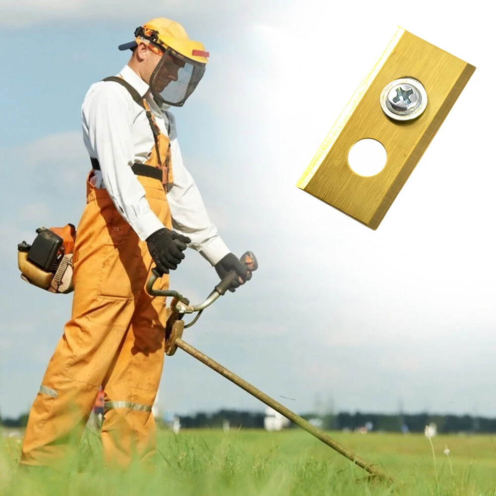 30Pcs Double Hole Mower Blades 0.6MM Thick Lawn Cutting Blade Wear Resist Stainless Steel Mower Blade Set Lawn Mower Supplies