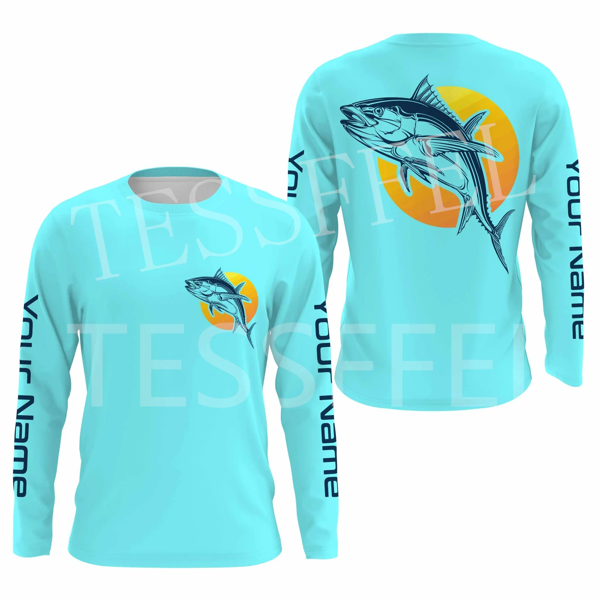 Custom Name Tuna Mahi Fishing Fisher Camo Tattoo Tracksuit Long Sleeves 3DPrint Pullover Harajuku Jacket Casual Funny Hoodies 50