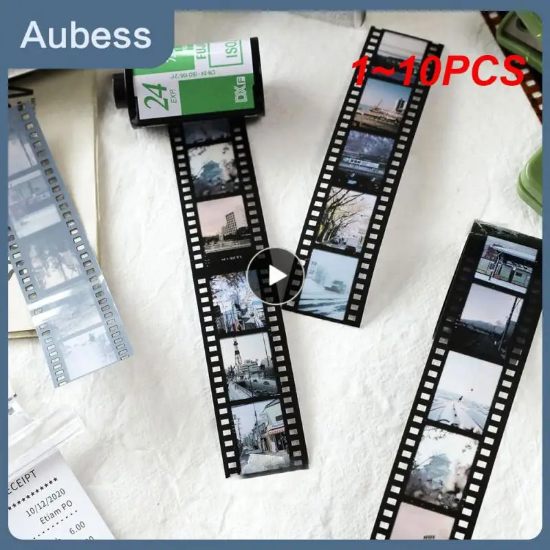 

1~10PCS Vintage Literary Film Series Masking Washi Retro Scenery Decorative Adhesive Material Sticker Label Scrapbooking