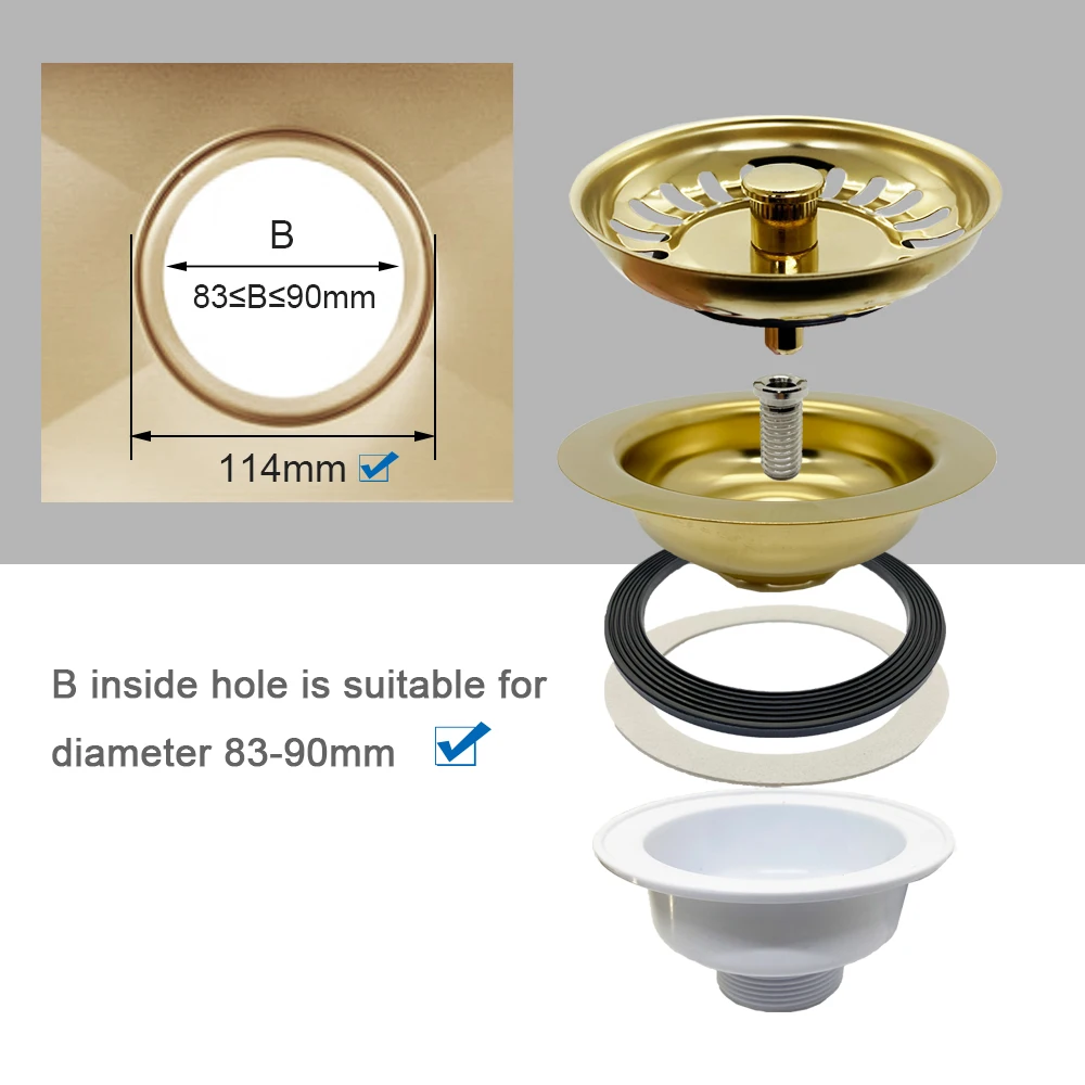 duravel kitchen waste bowl kit bacia acessorio substituicao 4 cores 114mm 03