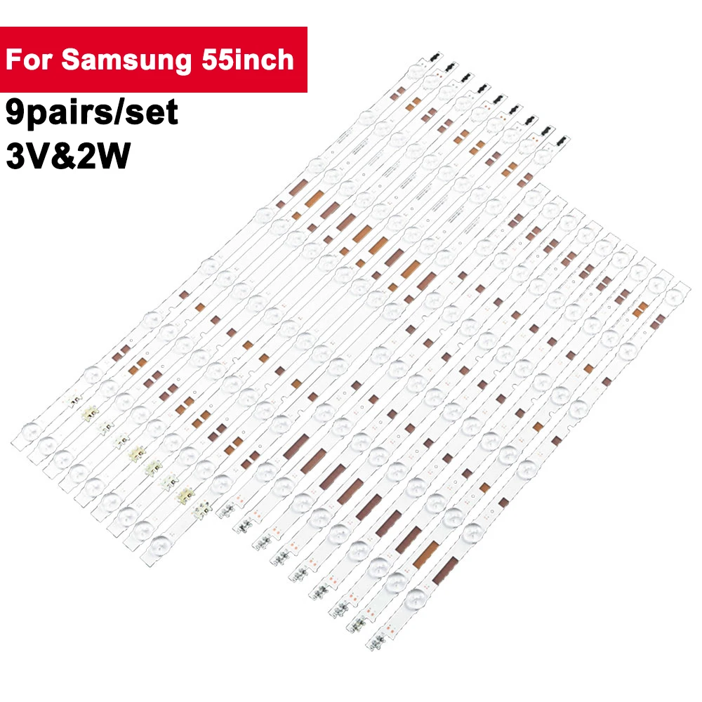 

9 Pairs/set 55inch LED Backlight Strip for SAMSUNG 8LED+6LED UA55JS7200 UN55JS7000F 55JS7200 UE55JU6800 UE55JU6870U UN55JS700DF