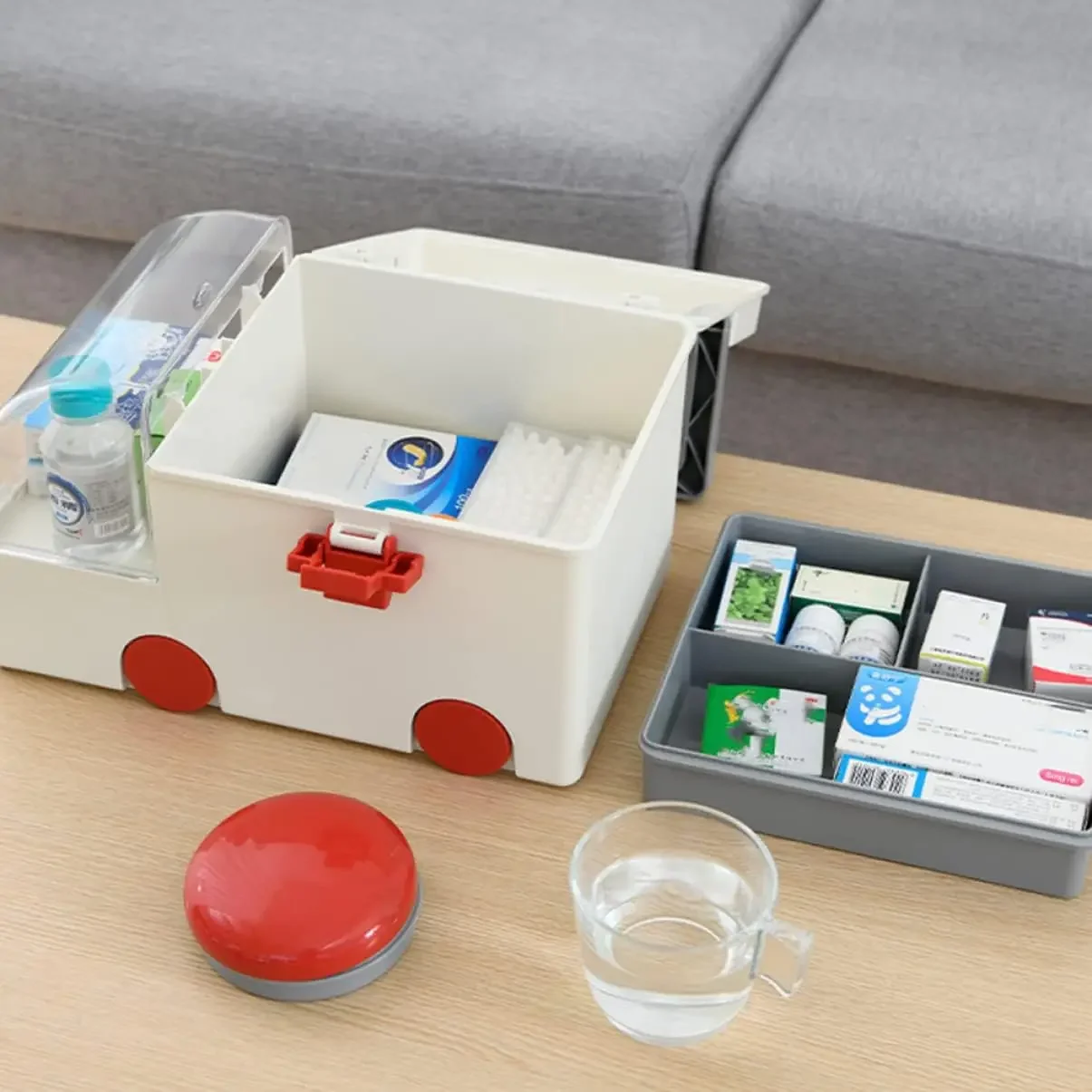Foldable Medicine First Aid Home Storage Box Portable Medicine Box Large Ambulance Large Capacity Outdoor Pill Box 4