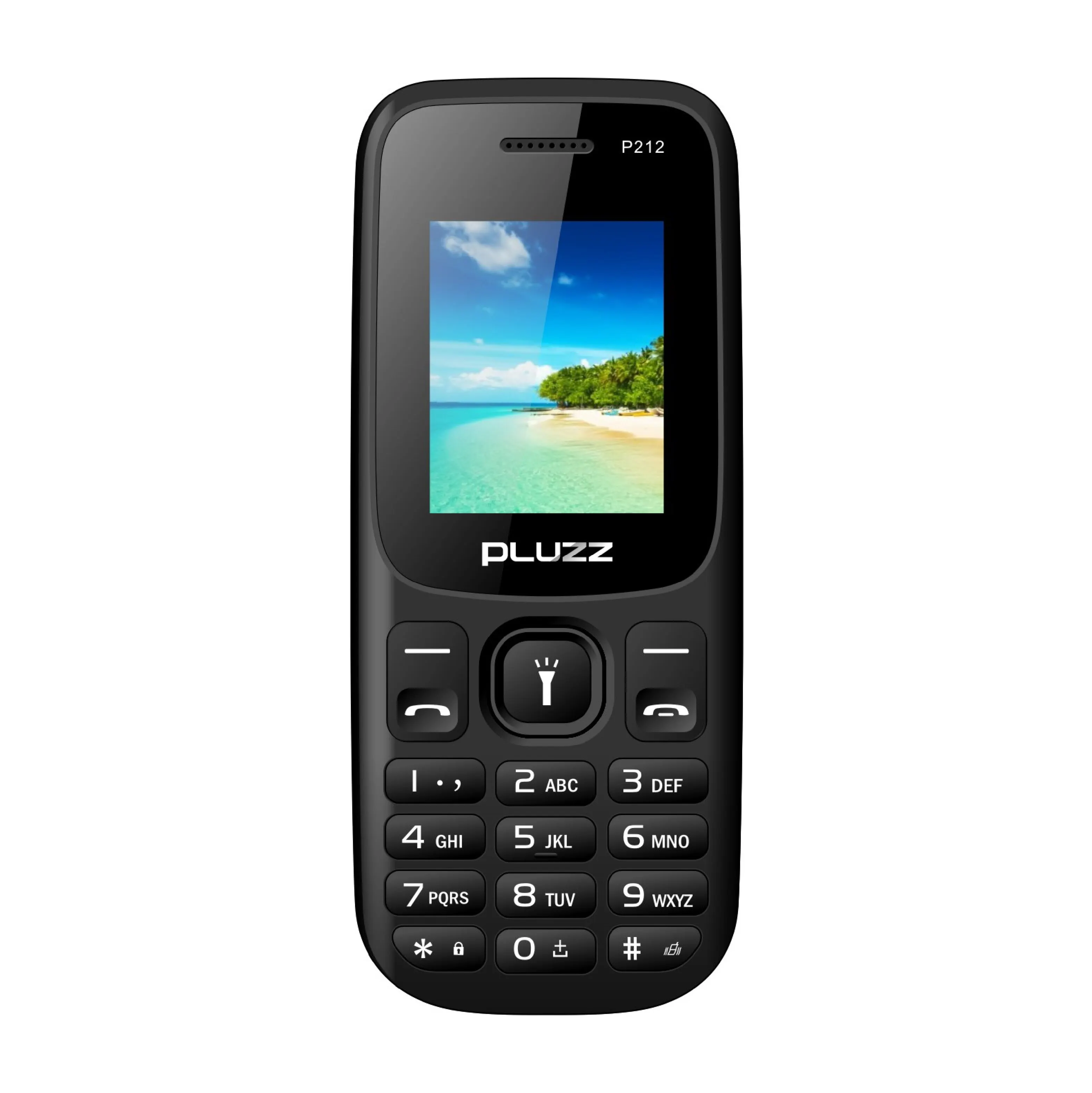 SPK LED 토치 0.08 Mp 카메라, 1700 mAh 배터리 기능, 휴대폰 PLUZZ P212, F20, 3 in 1
