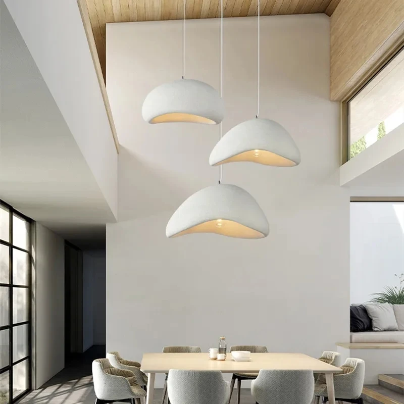 Nordic Restaurant Wabi Sabi E27 Led Pendant Light Modern Cafe Bedroom Led Chandelier Fixtures Bar Dining Room Decor Suspend Lamp 3