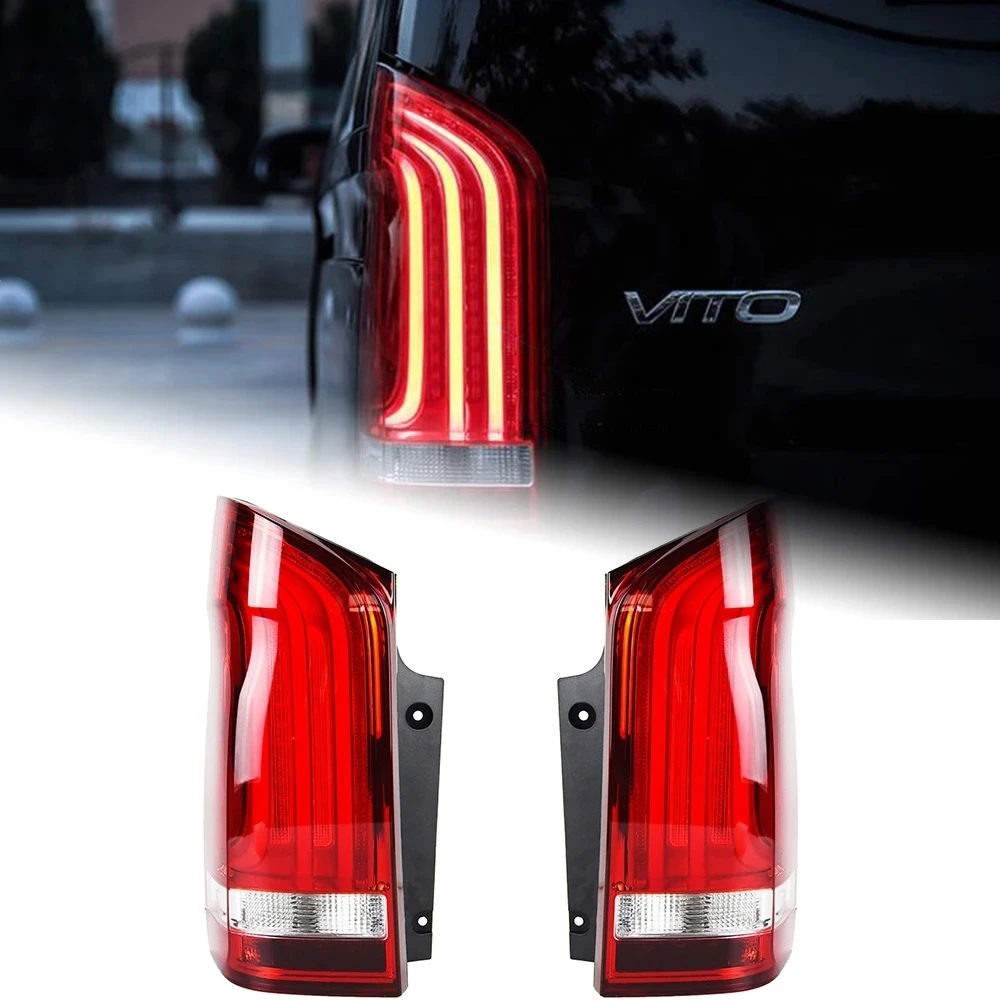 Benz Vito Tail Lights 2014-2020 W447 LED Tail lamp light DRL Turn Dynamic  Signal Brake Reverse Headlight Taillight