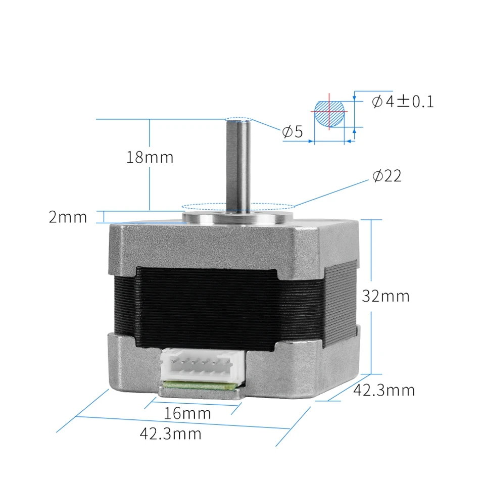 Motor de Passo para Impressora 3d Eixo x Eixo z Step-motor para Ender Ender3 v2 Ender3 Pro Ender5 Cr10 Peças de Reposição 4234 - Imagem 4