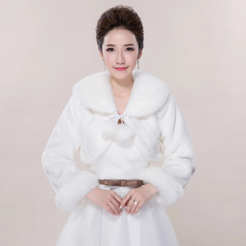 White Girls Princess Faux Fur Wraps Shawl Flower Girls Bolero Shrug Accessories Princess Cape Party Wedding Dress Up