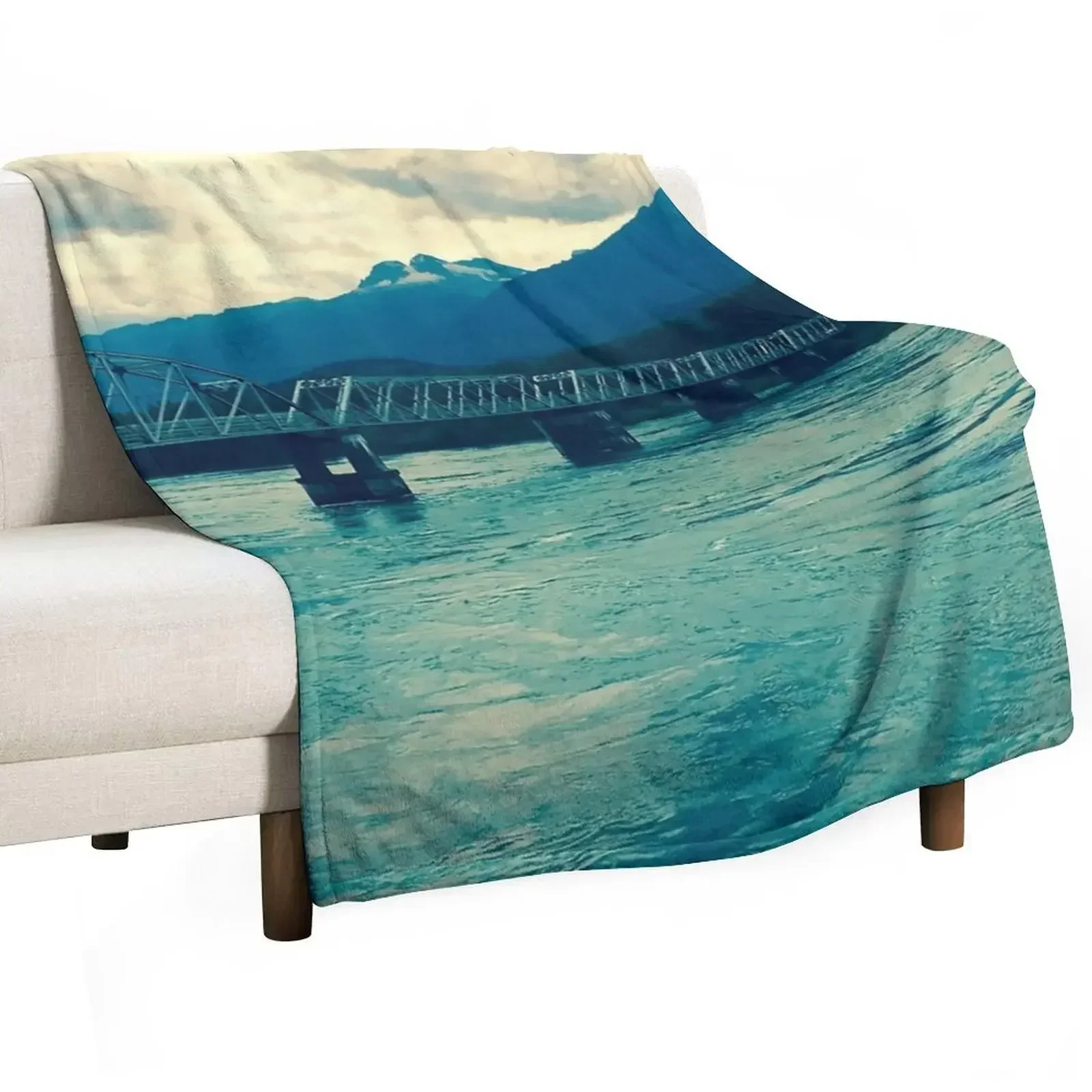 

Train Bridge in Revelstoke, Canada. Throw Blanket Camping Soft Blankets