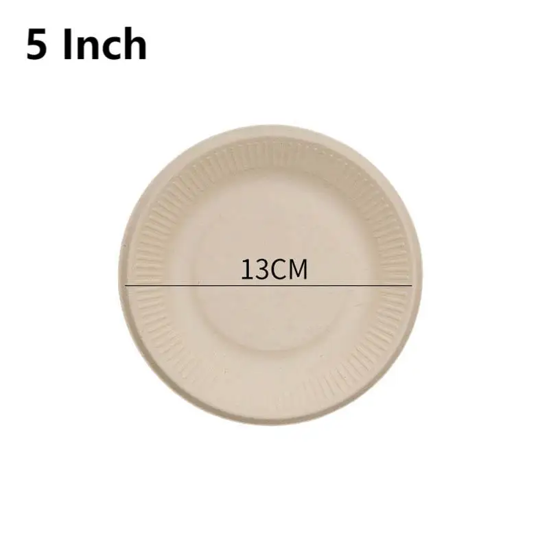 50pcs 3/5/6 Inch Disposable Plates Eco-Friendly Degradable Paper Plate For  Barbecue Picnic Office Birthday Party Supplies - AliExpress
