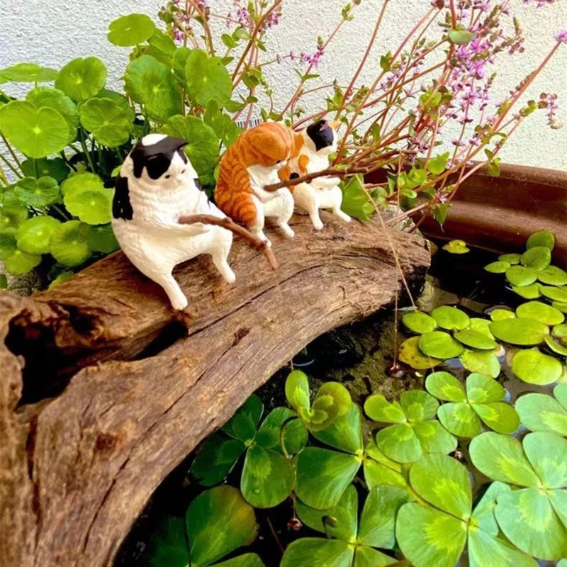 Title 9, Mini Aquarium Fishing Cat Ornament Aquarium Fis...