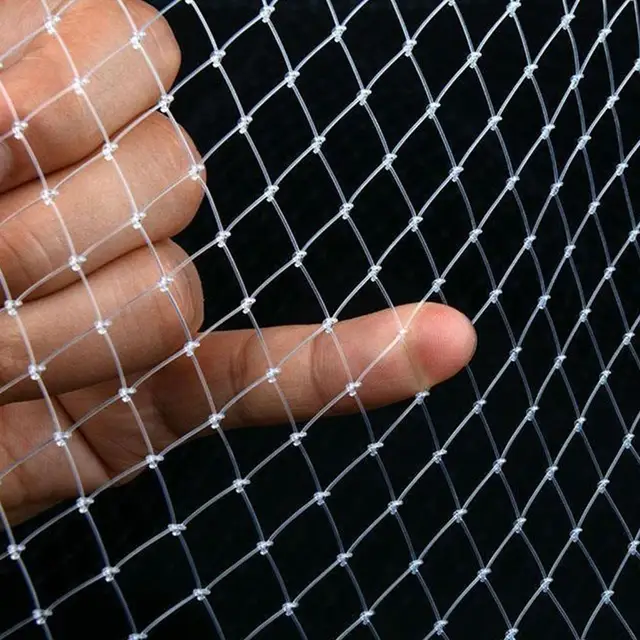 Outdoor 30/40/50/60cm Double Line Braided Mesh Fishing Landing Net Fishing Mesh Hole for Bass Trout Catch Luring Accessories 6