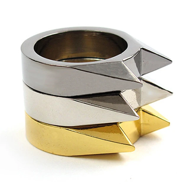 1Pc Safety Survival Ring EDC Tool Self Defence Stainless Steel Ring Finger Defense Ring Tool for Women Men 1