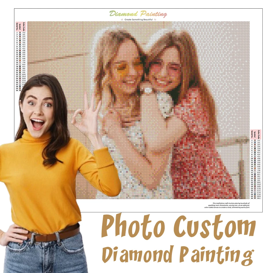 Diamond Painting Photo Diamond Painting 5D DIY Picture of Rhinestones Diamond Embroidery 3D Cross Stitch Home Friend Wedding Decoration