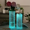 creative luminous glass vase beautiful light luxury hydroponic water utensils living room decorations مزهريات  terrarium  vases 3
