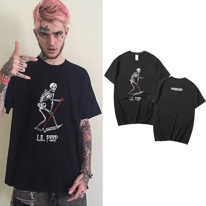 スカル プリント Tシャツ ウオッシュ加工 肩落ち ユニセックス DEVICE tシャツ タイガー スカル 髑髏 プリントダメージ加工 y2k