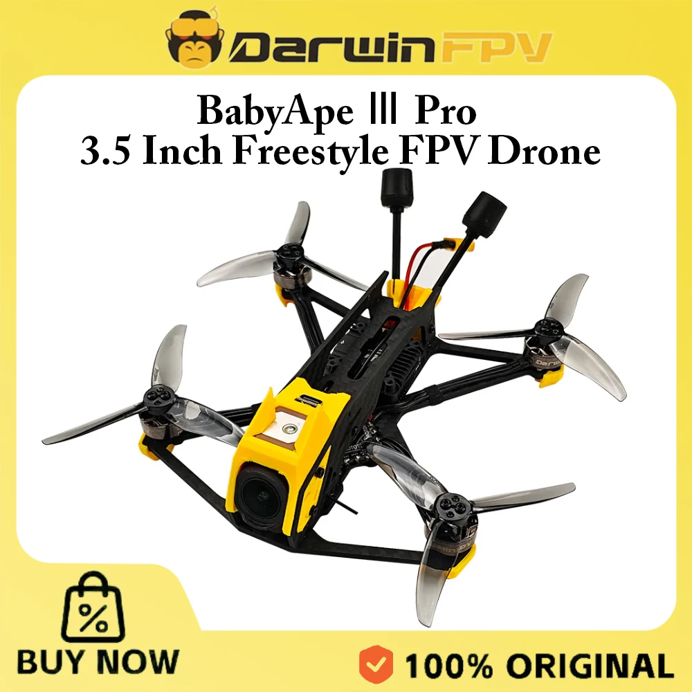DarwinFPV BabyApe Ⅲ Pro 3,5-дюймовый FPV-дрон для фристайла с приемником M1018 GPS, двигатели 1504-4000KV