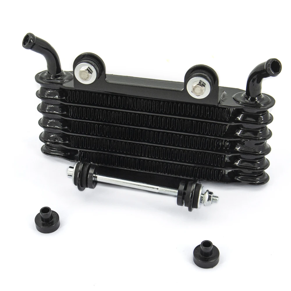 High Quality Black 6 Rows Motorcycle Oil Cooler Suit for Honda Yamaha 200mm Modified Motorcycle and Car Accessories