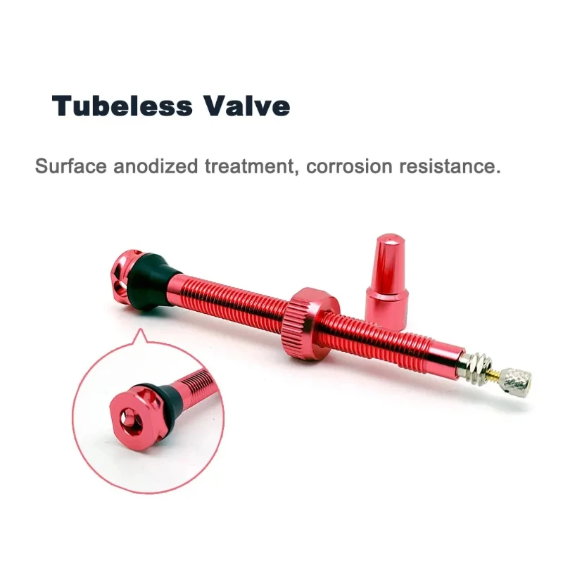 Ridenow Bicycle Tubeless Valve 45/65/85mm Anodized Aluminum Alloy Presta Valve Removable Core Air Road MTB Gravel Bike
