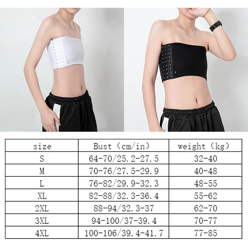 Trägerloser Ordner Für Damen - Lesbischer Tomboy Kompressions-Top Flache Brust Shapewear