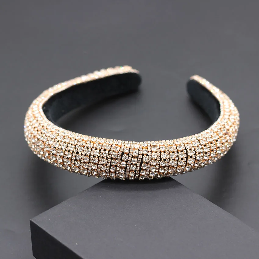 Hair Accessory Jewelry Accessories Hair Headdress Catwalk Luxury Personality Color Rhinestone Headband Baroque Fashion Crystal Beads Headband For Women 702