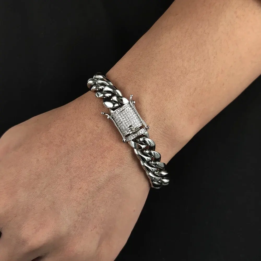 【MEJURI】ボーイフレンドボールドブレスレット Amazon.com: Jxlepe Miami Cuban Link Chain Bracelet 18K Gold