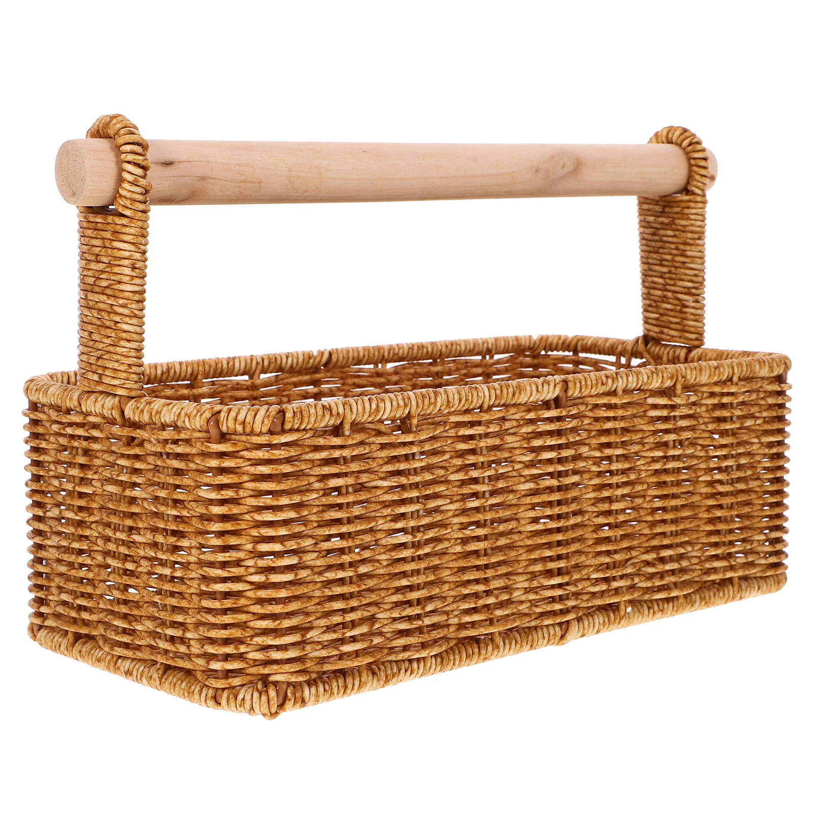 

Rattan Shopping Basket Desktop Storage Bin Woven Baskets Japanese Style Pallets