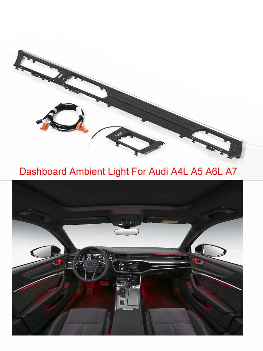 Auto Dashboard Ambient Light Central control LED Bar Strip Light Copilot Panel For Audi A6 C8