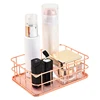 Nordic Gold Metal Iron Makeup Pen Storage Basket Office Desktop Sundries Makeup Brushes Holder Table Cosmetics Organizer Rack 3