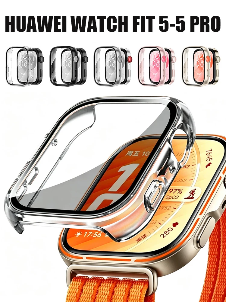 Premium Tempered Glass Bumper Cover for Smartwatch with Screen Protection