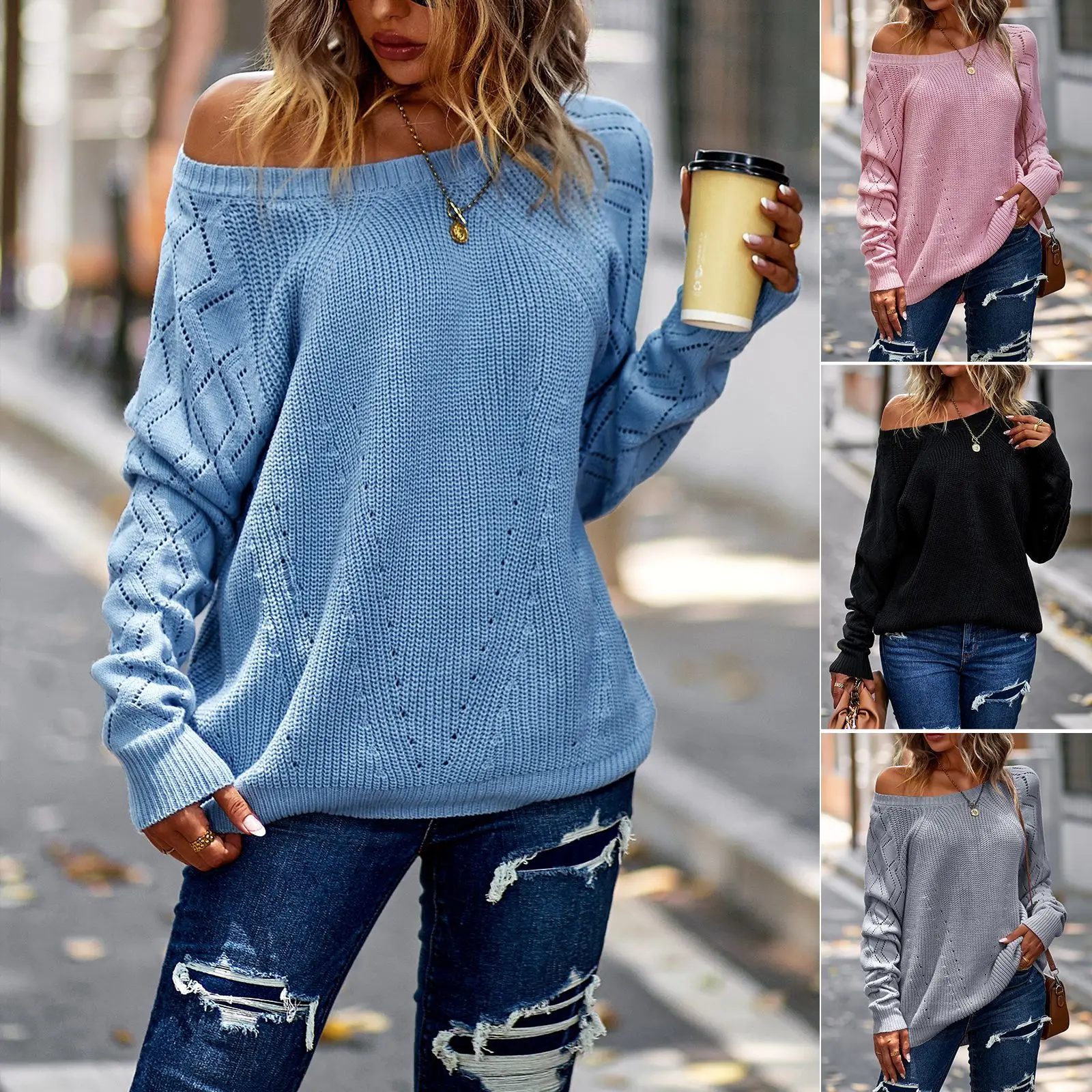 

Knitted Sweater Warm Women's Clothing 2022 Autumn and Winter Long-Sleeved All-Match Tops Long-Sleeved Women's Clothing