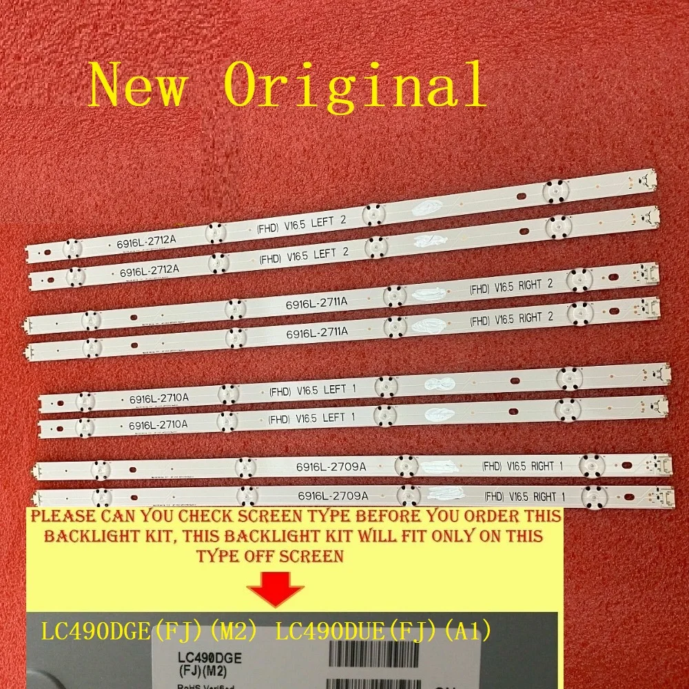 Kit Striscia Di Retroilluminazione A Led Per Lg 49 Uh610T 49Uh603V 49 Uh620V 49 Uh610V 49 Lh590V 49 Lf5100 49 Lx300C 49 Lw55S Muslimah 49 Lh570V 49 Lh