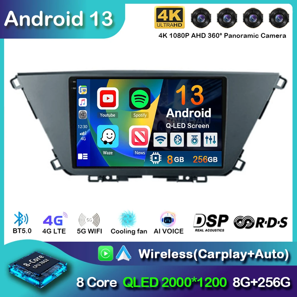 

Автомобильная Беспроводная Автомагнитола Carplay на Android 13 для Kia Carens KY 4 IV 2022 2023 мультимедийный видеоплеер GPS-навигация стерео аудио