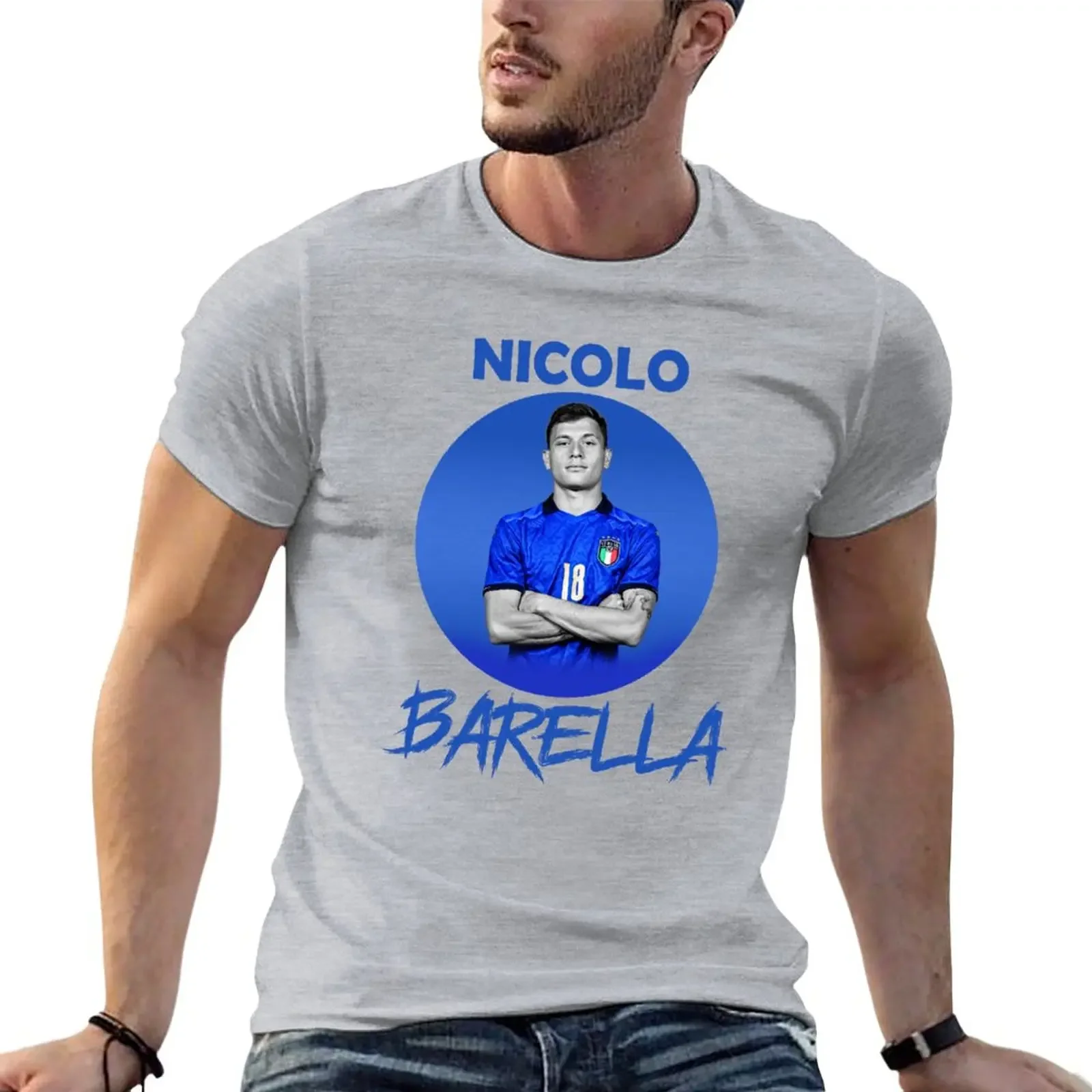 

nicolo barella italy T-Shirt Short sleeve tee customs design your own new edition mens graphic t-shirts funny