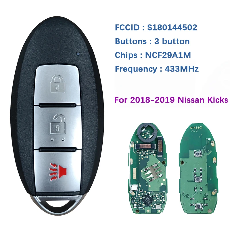 CN027076 Aftermarket 2018-2019 Kicks Proximity Smart Key 433Mhz FCC KR5TXN1 Pn 285E3-5RA0A S180144502 NCF29A1M