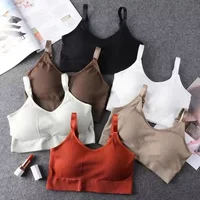 Sous-vêtements Sexy pour femmes, sans anneau en acier, Lingerie, soutien-gorge, haut tubulaire enveloppé sur la poitrine, beauté du dos, en coton actif, Section fine 1