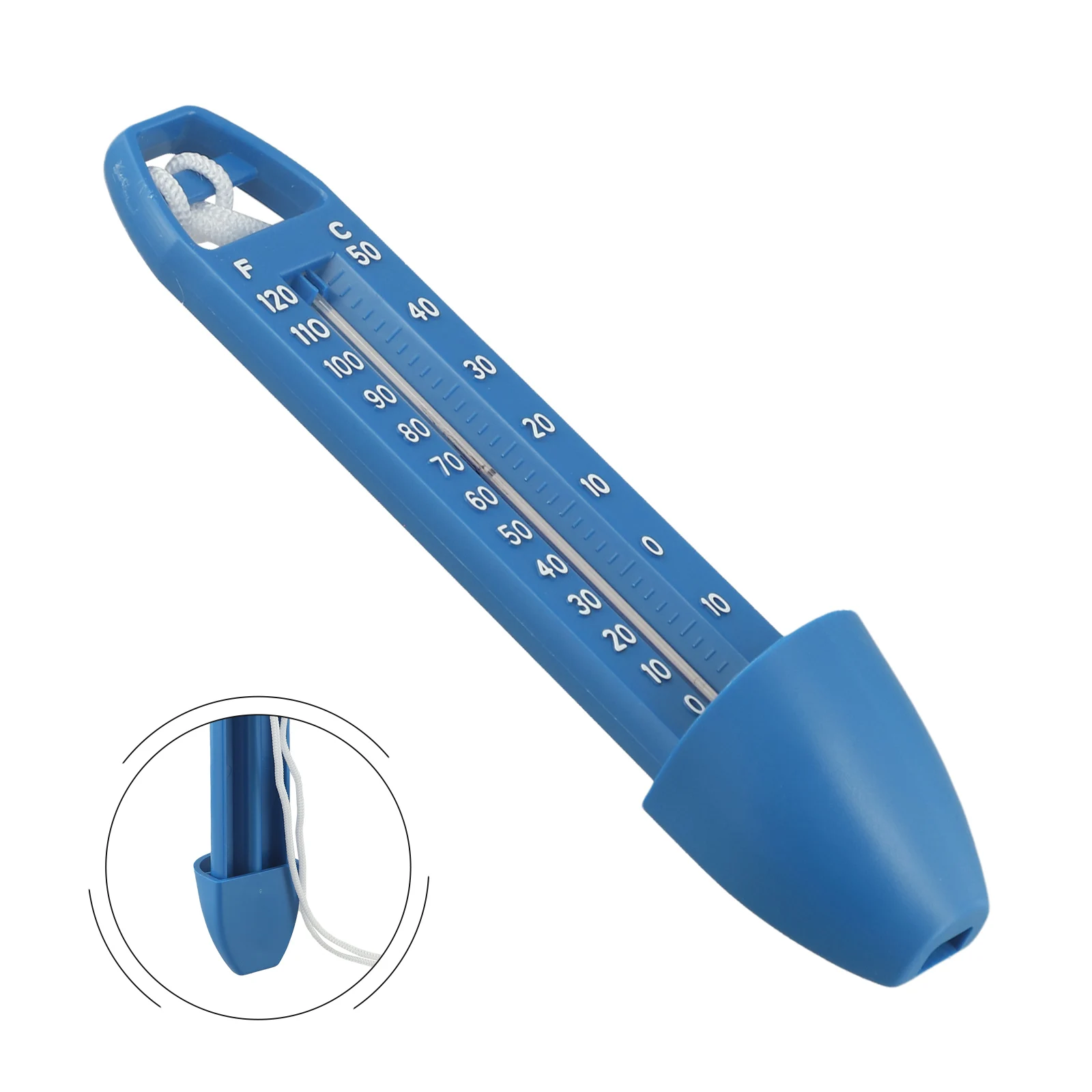 Floating Thermometer 17x4.2CM Portable Swimming Pool Floating Thermometer Water Tester Swimming Pools