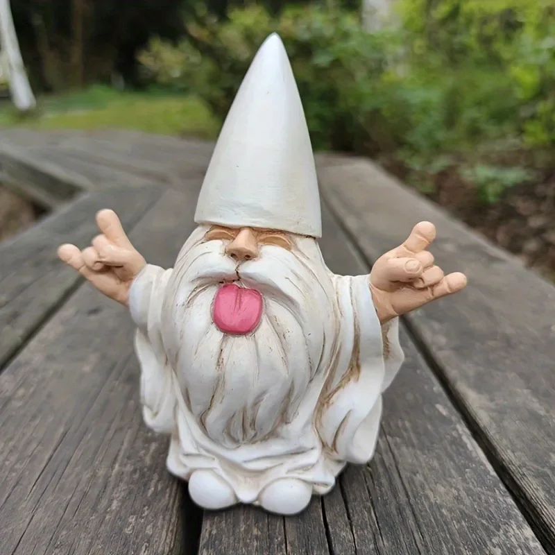 1pc Outdoor Rocking Chair Gnome Garden Statue Resin Decoration Design Ornament ornament crafts miniature ornament resin ornaments miniature figurines resin crafts