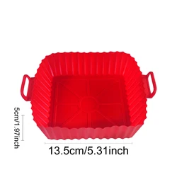 Silicone Reusable Non-Stick Cooking & Baking Tray (Red-17cm)