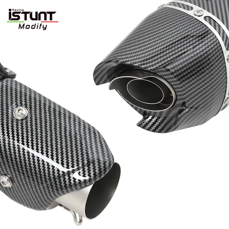 Universal 51mm Motorcycle AT2 Exhaust Muffler Pipe Stainless Steel GP Scooter Motorbike Pipe For GSXS750 R1 R3 R6 MT07 - Image 6