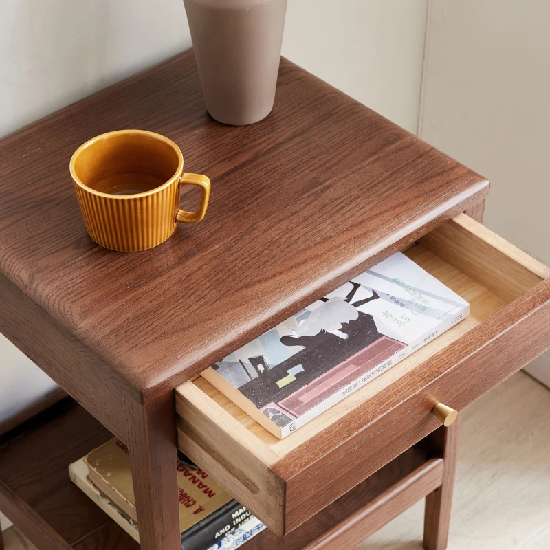 Solid Wood Modern Design Coffee Corner Flush End Side Round Corners Coffee Table Modern Circle Tavolo Salotto Side Table SY50CT