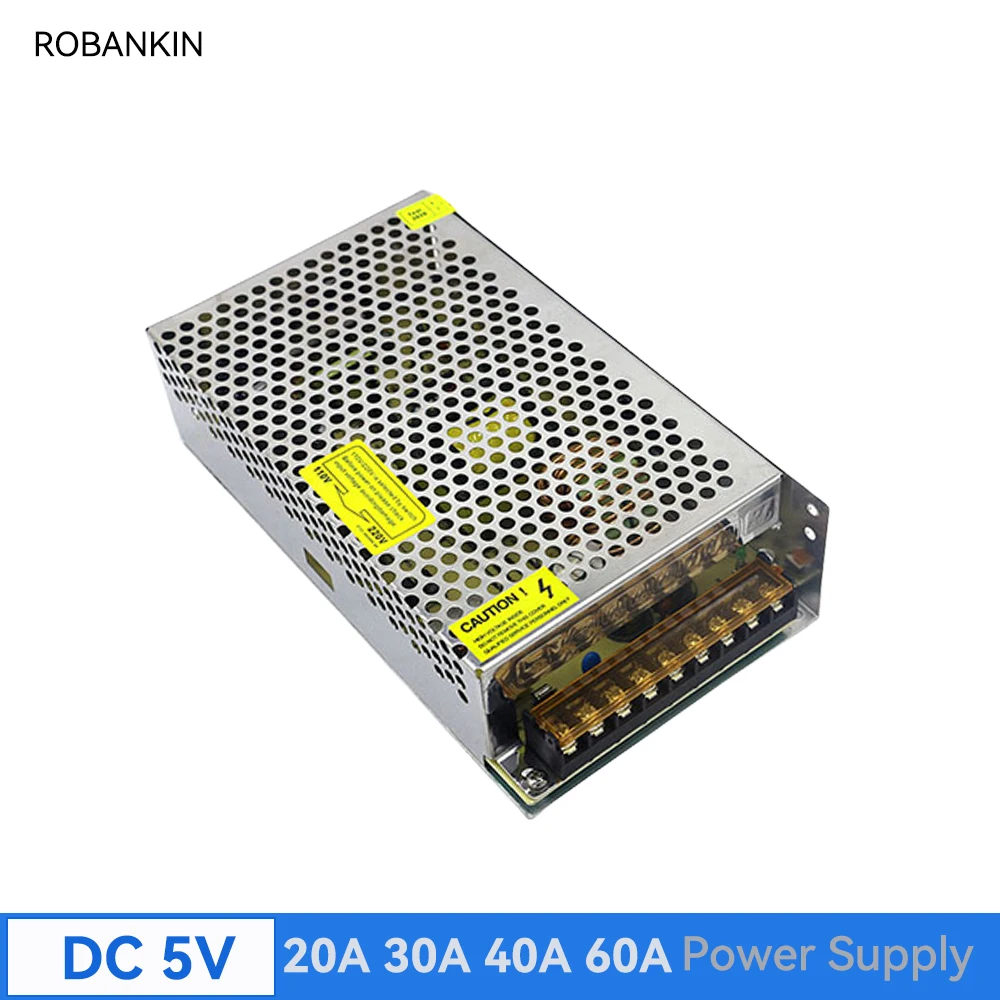 

DC 5V Switching Power Supply AC110V 220V To DC 5V 20A 30A 40A 60A 100W 150W 200W 300W Transformer PSU for LED Strip Light